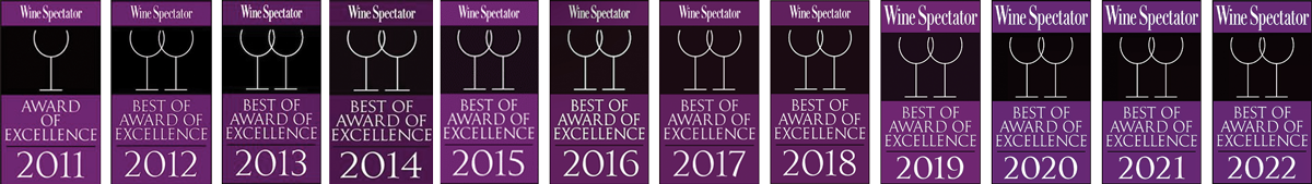 Longhouse Wine Spectator Awards