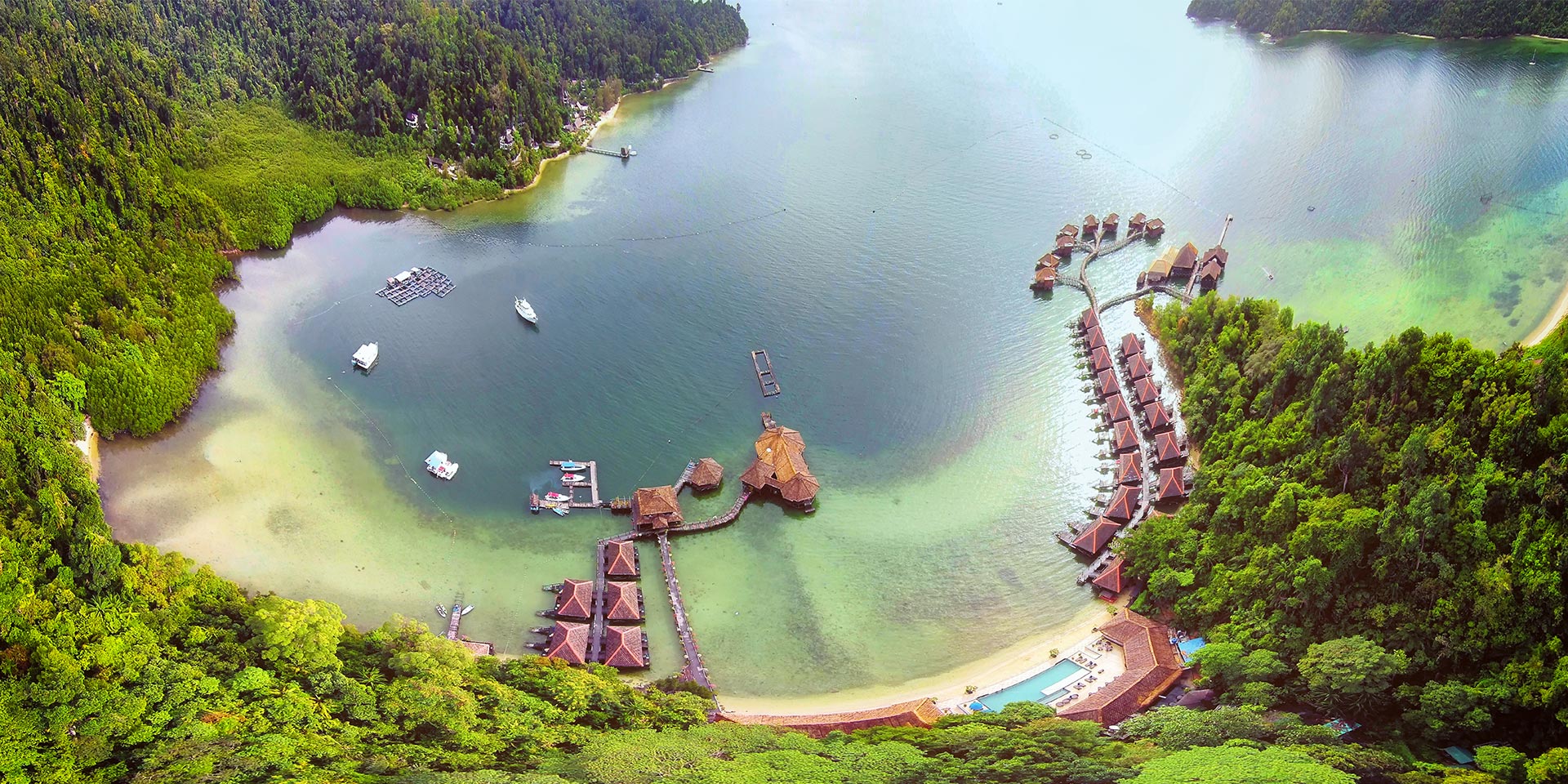 Gayana Marine Resort aerial view 02