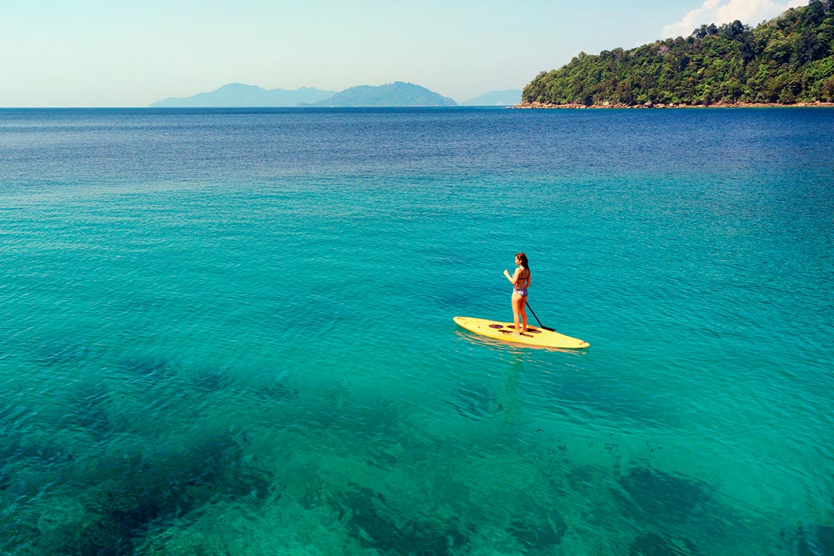 Gayana paddle boarding